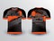 Brush slashes black orange jersey design