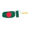 Brush Stroke With Bangladesh National Flag Isolated