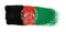 Brush stroke on canvas Afghanistan flag