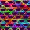 Brush Stroke Geometric Grung Pattern Seamless in Rainbow Color Background. Gunge Collage Watercolor Texture for Teen and