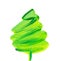 Brush stroke green Christmas tree.