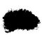Brush stroke isolated white background. Black smudge paint brush. Grunge texture stroke line. Art ink dirty design