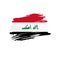 Brush stroke texture flag of Iraq