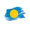 Brush stroke texture flag of Palau