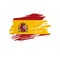 Brush stroke texture flag of Spain