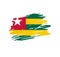 Brush stroke texture flag of Togo