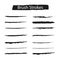 Brush strokes isolated. Ink painting. Set collection. Vector artwork. Black and white