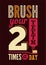 Brush your teeth two times a day. Typographic retro dental poster. Vector Illustration.