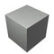 Brushed texture metal steel cube