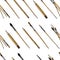 Brushes and pencils seamless pattern. Tools and materials of the artist for drawing. Craft creative people. Equipment in