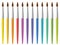 Brushes Rainbow Colored Paint Set