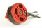 Brushless motor with wires isolated on the white background