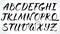 Brushpen lettering vector alphabet