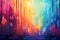 brushstorke paints colorful background wallpaper AI generated