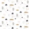 Brushstrokes pastel shapes paint seamless vector gray gold pattern.