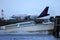 Brussels Airlines plane taxiing on Venice Marco Polo Airport, VCE