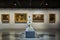 Brussels, Beigium - September 6, 2018:  The Fin De Siecle sector of the  Royal Museum of Fine Arts, vith The Prayer sculpture by G