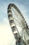 Brussels, Belgium, 10/14/2019: Ferris wheel in the center of a European city on a sunny day. Close-up.