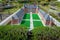 BRUSSELS, BELGIUM - 17 April 2017: Miniatures at the park Mini-Europe - reproduction of the the Commandery in Alden Biesen,