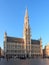 Brussels, Belgium - 21.01.2019: Grand Place Grote Markt with Town Hall Hotel de Ville and Maison du Roi King`s House or