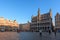 Brussels, Belgium - 21.01.2019: Grand Place Grote Markt with Town Hall Hotel de Ville and Maison du Roi King`s House or