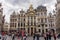 BRUSSELS, BELGIUM - AUGUST 24, 2017: Guild houses on the Grand Place, the central square of Brussels