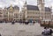 BRUSSELS, BELGIUM - AUGUST 24, 2017: Tourists on the Grand Place, the central square of Brussels