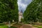 BRUSSELS, BELGIUM - Jun 15, 2019: View of Halle Gate in Brussels from inside the park