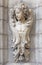 BRUSSELS, BELGIUM - JUNE 15, 2014: The baroque stoup in church Notre Dame du Bon Secource