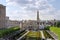 Brussels, Belgium - May 12, 2015: Tourist visit Kunstberg or Mont des Arts (Mount of the arts) gardens in Brussels