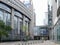 BRUSSELS, BELGIUM - OCTOBER, 13, 2017: wide shot of the exterior of the european union parliament building in brussels