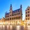 Brussels - Grand place at night, nobody, Belgium