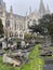 Brussels, Laeken, Belgium, November 30, 2020 - Destroyed or abandoned Graves at Laeken old Cemetery in Brussels, with the basilica