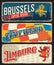 Brussels, Limburg, Antwerp Belgian regions plates