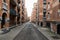 Brussels Marollen, Brussels Capital Region Belgium -Narrow Streets with social blocks in bricks stone walls