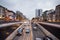 BRUSSELS - NOVEMBER 25, 2017: Porte de Namur tunnel in Brussels photographed at dusk.