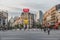 Brussels Old Town - Belgium - Mixed groups of people walking over the De BrouckÃ¨re square in the new pedestrian zone