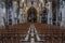 Brussels Old Town, Brussels Capital Region - Belgium - Interior design of the gothic Chapel church, with a big community of