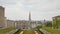 Brussels skyline from `Mont des arts` parc