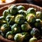 Brussels sprouts fresh raw organic vegetable