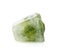 Brussels sprouts in ice cube on white background. Frozen vegetables