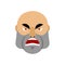 Brutal Man angry Emoji. Men face Aggressive emotion