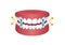 Bruxism vector illustration | tapping teeth