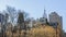 Bryant Park area, New York City with Empire State Building in the skyline