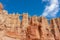 Bryce Canyon - Close up scenic view of the wall of windows on Peekaboo hiking trail in Bryce Canyon National Park, Utah, USA