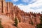 Bryce Canyon - Close up scenic view of the wall of windows on Peekaboo hiking trail in Bryce Canyon National Park, Utah, USA