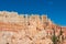 Bryce Canyon - Close up scenic view of the wall of windows on Peekaboo hiking trail in Bryce Canyon National Park, Utah, USA