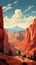 Bryce Canyon national park style travel poster Generative AI