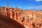 Bryce Canyon National Park with Thors Hammer and Temple of Osiris Hoodoos at Sunset Point, Southwest Desert, Utah, USA