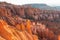 Bryce Canyon - Panoramic morning sunrise view on sandstone rock formation of Thor hammer in Bryce Canyon National Park, Utah,